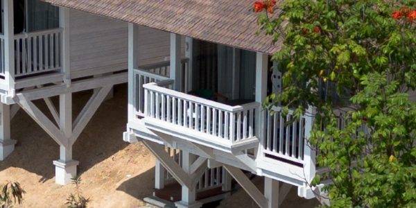 Modern tropical villa with panoramic ocean view in Labuan Bajo, built with sustainable hardwood by Touchwood