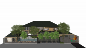 Front View Villa Teduh 3D