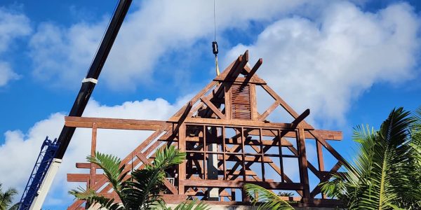 Prefab tropical roofing with Merbau wood – Touchwood ongoing project in Seychelles