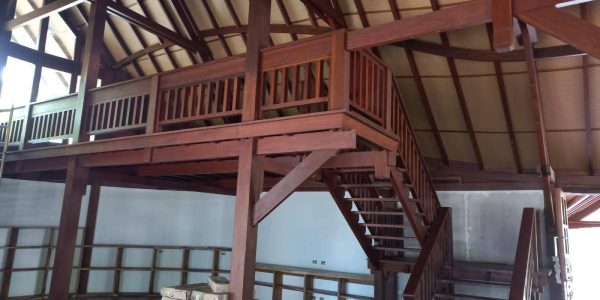 Detail of CLT roof underside showcasing engineered timber panels and precision carpentry by Touchwood